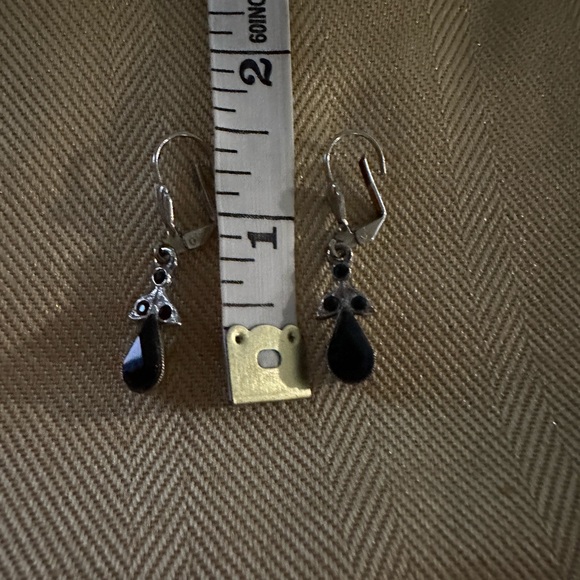Black and Silver Earrings - Picture 4 of 10